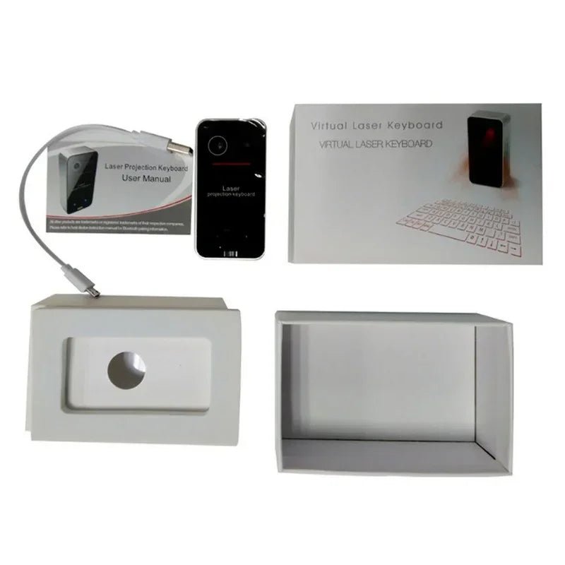 Portable Bluetooth Virtual Laser Keyboard Wireless Projector Keyboard with Mouse Function for Iphone Tablet Computer Phone - Jasmind Stores