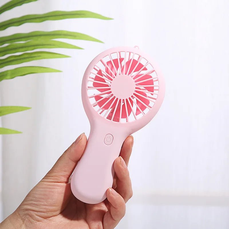 Portable Handheld Fan USB Charging Mini Fan With 3 Speed High Wind Desktop Office Travel Pocket Handheld Small Charging Fan - Jasmind Stores