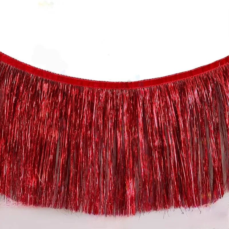 Shiny Tinsel Tassels Fringes Banner Garland Curtain Party Background Photo Props Rain Silk Curtain Wedding Decoration Supplies - Jasmind Stores