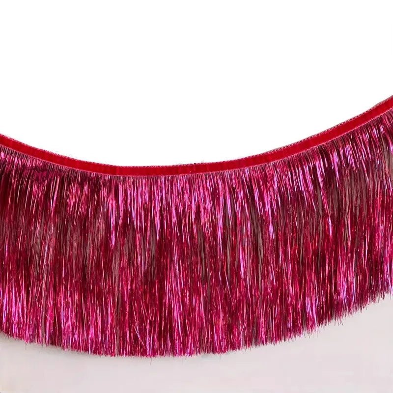 Shiny Tinsel Tassels Fringes Banner Garland Curtain Party Background Photo Props Rain Silk Curtain Wedding Decoration Supplies - Jasmind Stores