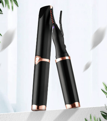 The premium model only takes 10 seconds to curl your lashes. This powerful and flexible electric eyelash curler can heat up and curl your lashes, creating the look of a sunflower. - Jasmind Stores