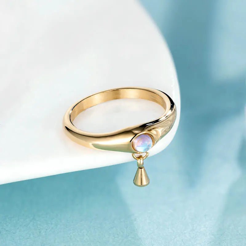 Three - Dimensional Pearl Minimalist Titanium Steel Ring - Jasmind Stores