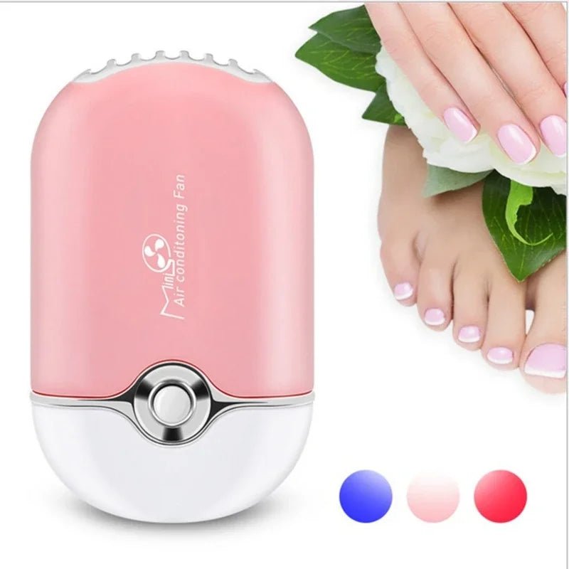 USB Rechargeable Portable Mini Fan Cooling Fan Bladeless Handheld Eyelash dryer Mini Handheld Fan Air Conditioning Blower - Jasmind Stores
