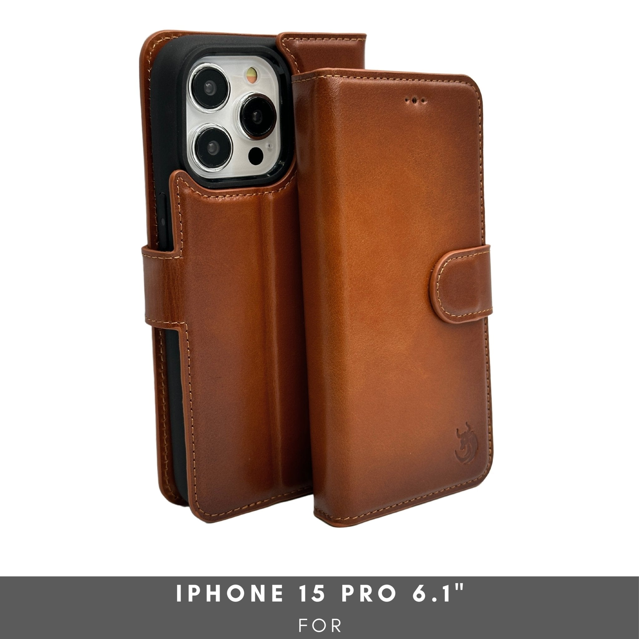 Vegas Premium Leather iPhone 15 Pro Wallet Case with MagSafe