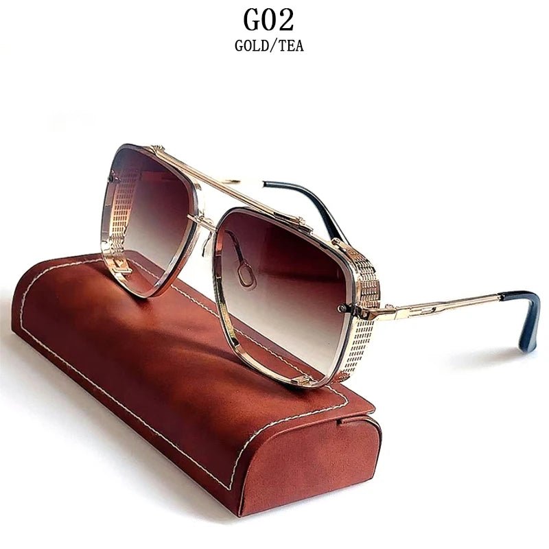 Vintage Steampunk Sunglasses Men Punk Oversized Sunglasses Women Trendy Retro Square Gafas De Sol Hombre Lunette Soleil Femme - Jasmind Stores