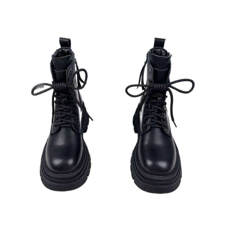 Women's Thick - soled British - style All - matching And Handsome Fashionable Leather Boots - Jasmind Stores